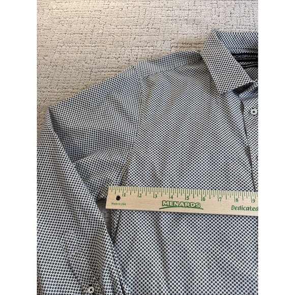 Nick Graham Modern Stretch Fit shirt men's Large 16”-16.5” Abstract Pattern - Picture 7 of 11